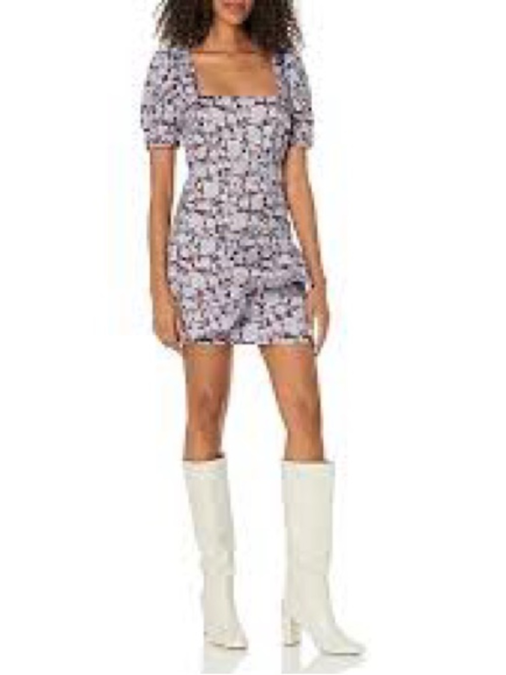 LIKELY Purple Sandra Square Neck Asymmetric Ruffle Ruched Mink Dress 8 NEW